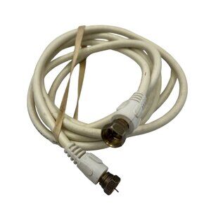 Coaxial Cable 60e For TV & Internet 6 Feet White High-Quality Connectors 60e